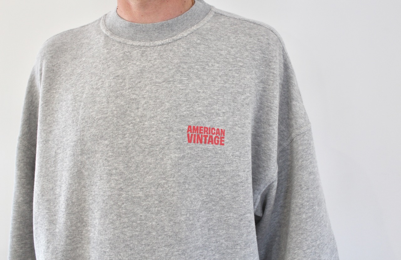 American Vintage Nyzzo Sweat Gris Chiné