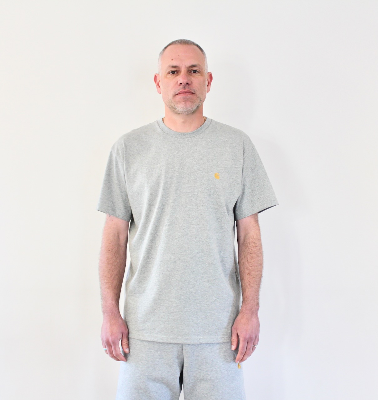 Carhartt Wip Chase T-shirt Grey Heather Gold