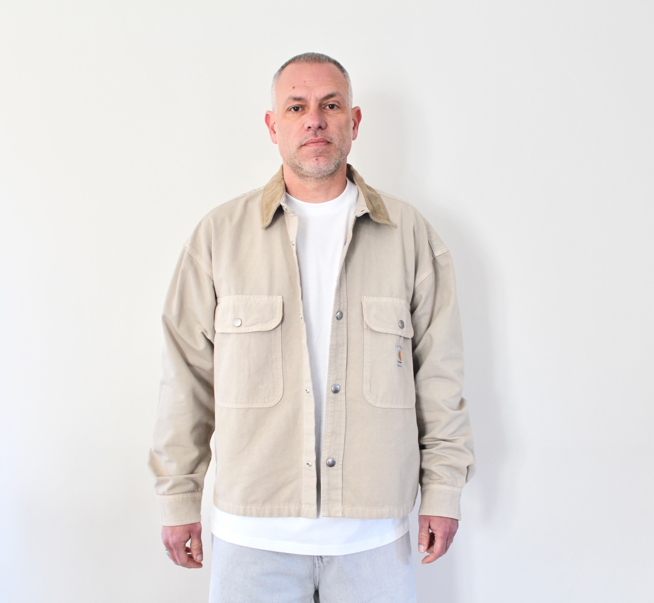 Carhartt Wip Prescott Shirt Jacket String Leather Garment Dyed