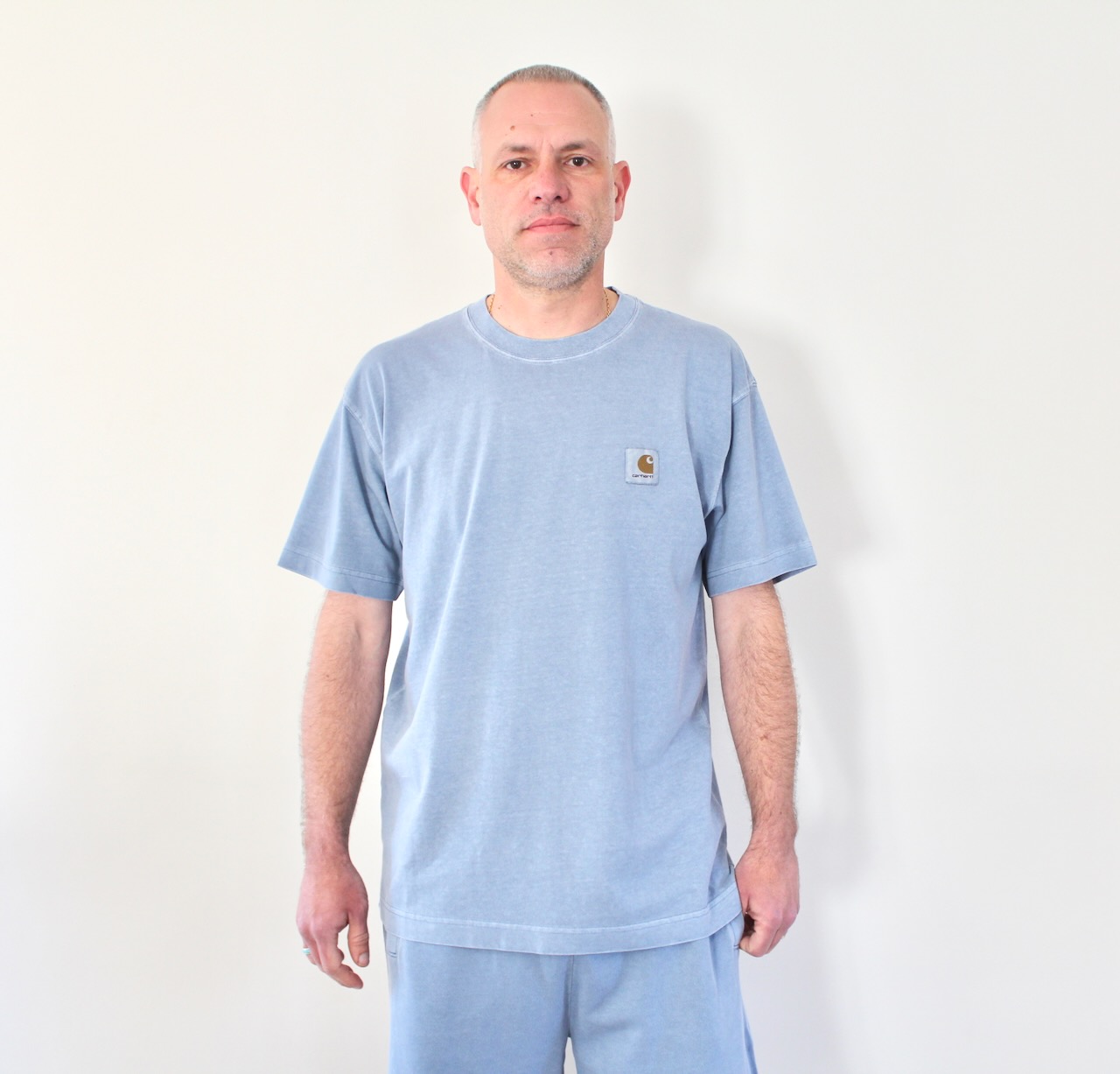 Carhartt Wip Nelson T-shirt Gentle Blue garment dyed