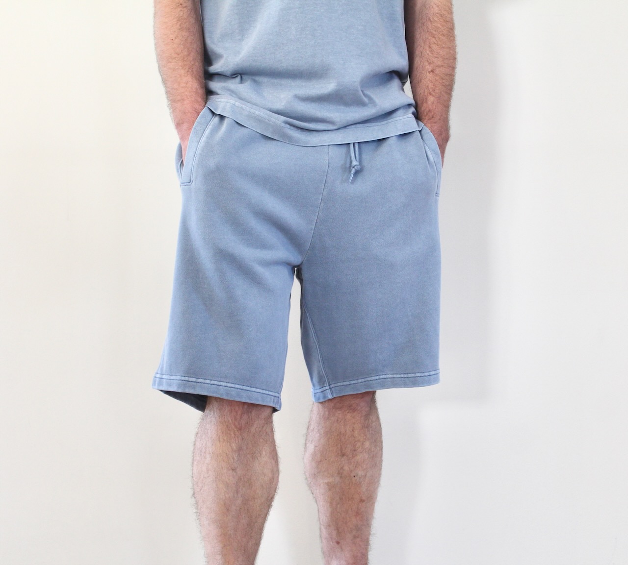 Carhartt Wip Nelson Sweat Short Gentle Blue Garment Dyed