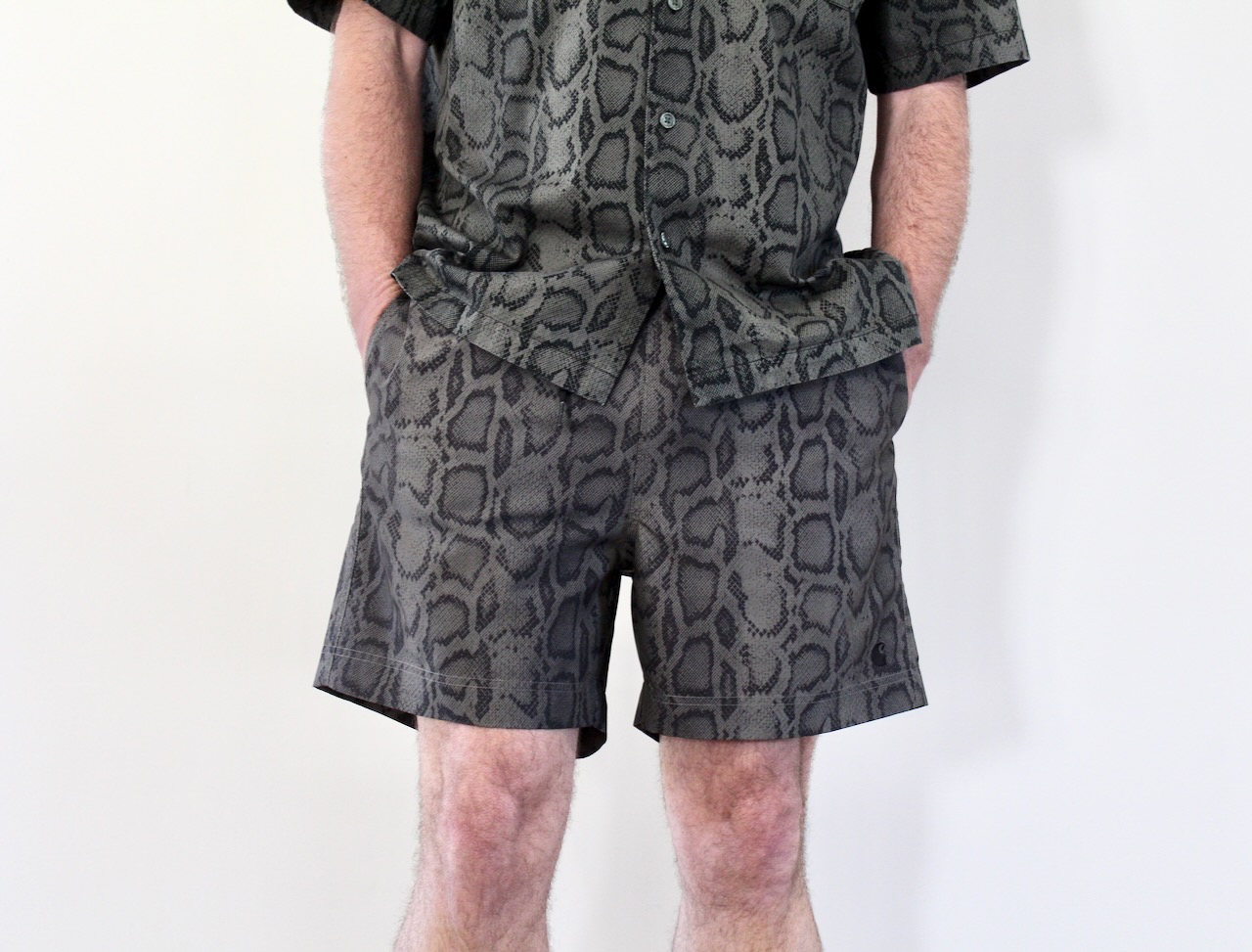 Carhartt Wip Slater Swim Trunks Snake Camo Leaf