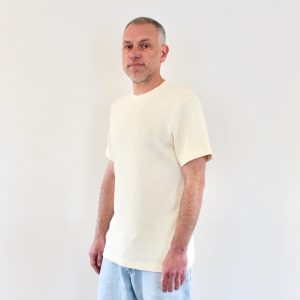 Lacoste Tee Shirt Ajouré Vanille