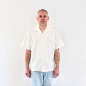 Lacoste Chemise Seersucker Blanc Vanille