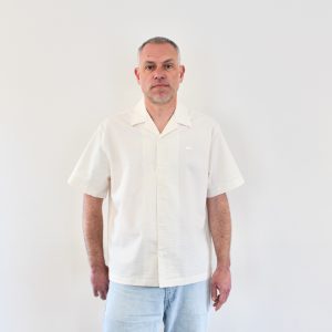 Lacoste Chemise Seersucker Blanc Vanille