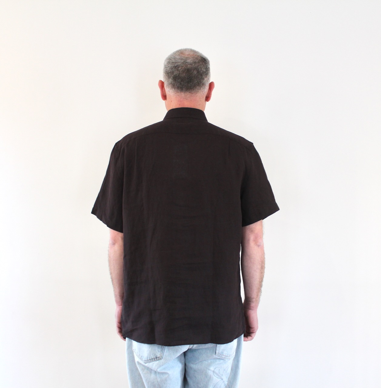 Lacoste Chemise Lin Chocolat Chaud