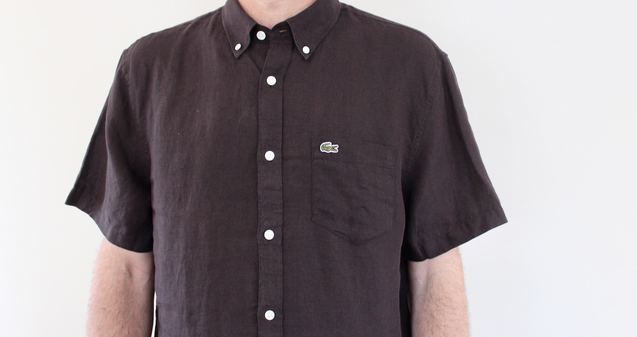 Lacoste Chemise Lin Chocolat Chaud