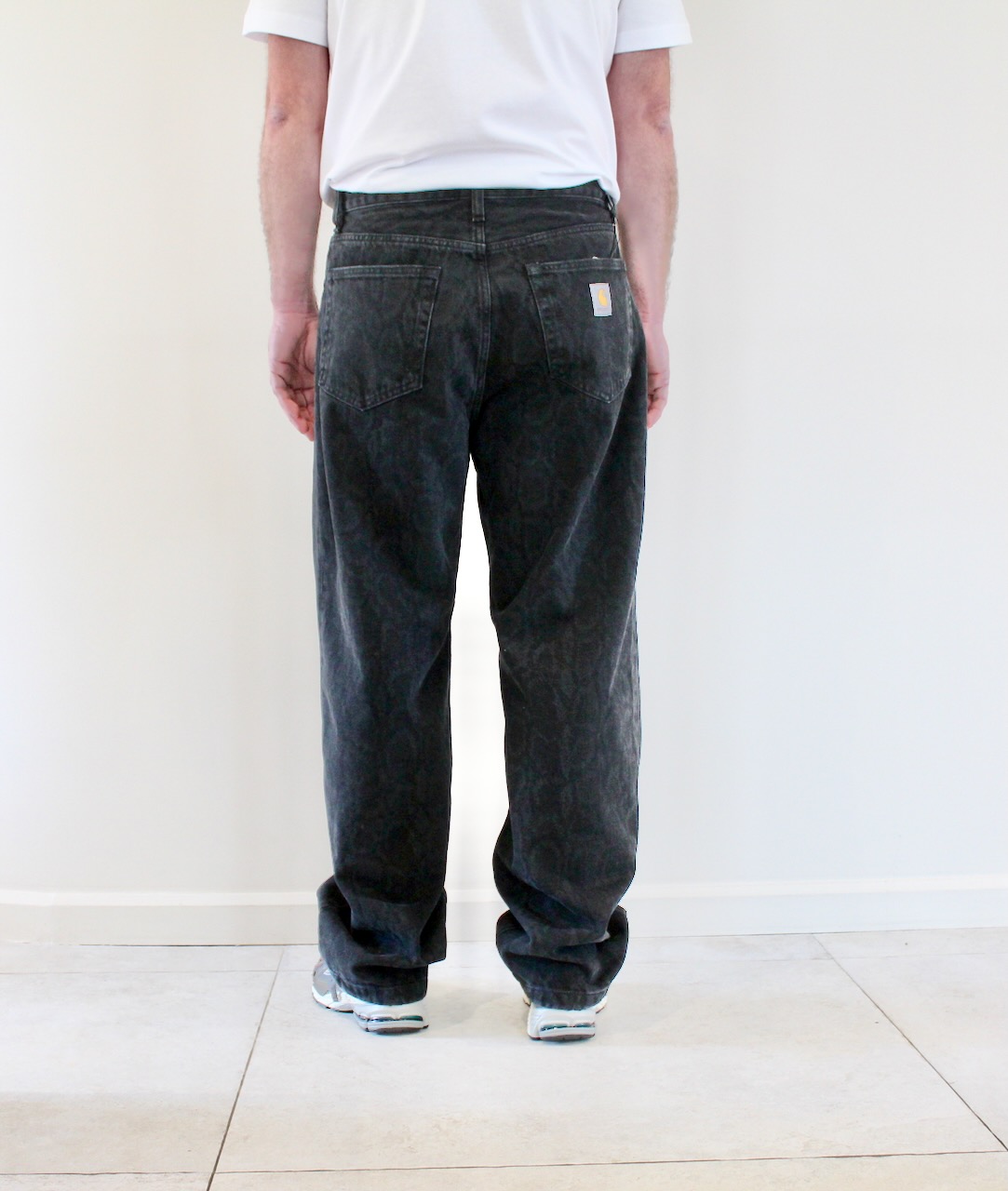 Carhartt Wip Landon Pant Snake Camo Black Heavy stonewashed