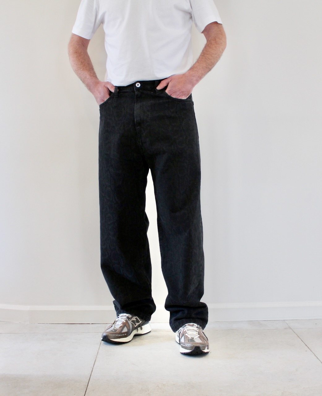 Carhartt Wip Landon Pant Snake Camo Black Heavy stonewashed