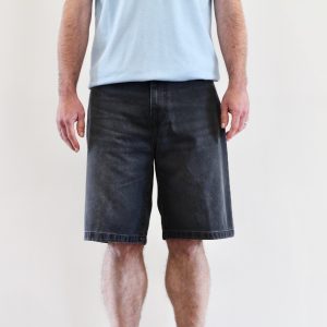 Landon Short Black Worn Bleached