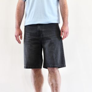 Landon Short Black Worn Bleached