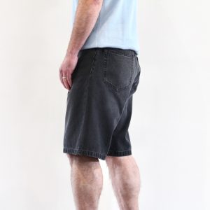 Landon Short Black Worn Bleached
