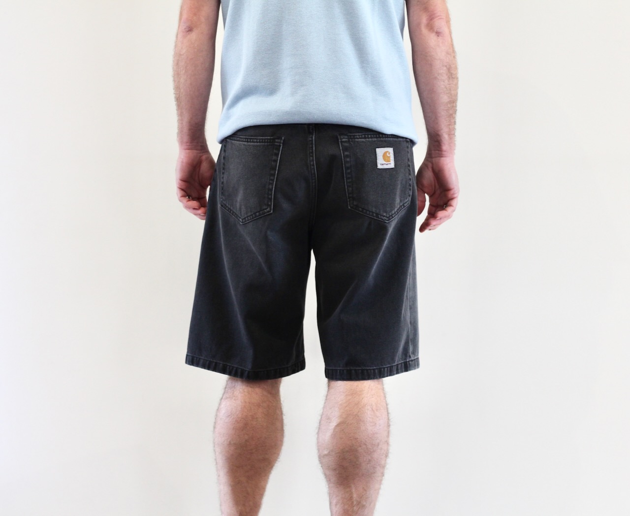 Landon Short Black Worn Bleached