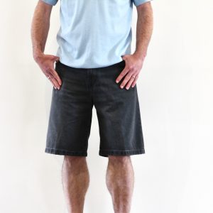 Landon Short Black Worn Bleached