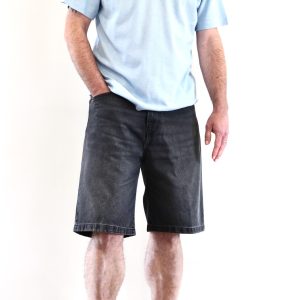 Landon Short Black Worn Bleached