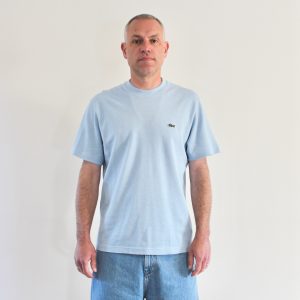 T-shirt Piqué épais coton lin Bleu Clair