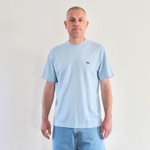 T-shirt Piqué épais coton lin Bleu Clair