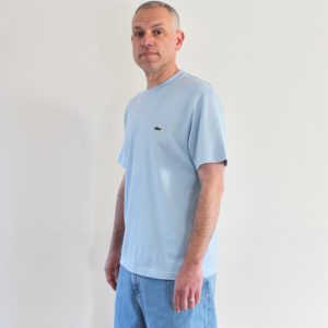 T-shirt Piqué épais coton lin Bleu Clair