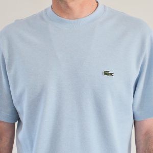 T-shirt Piqué épais coton lin Bleu Clair