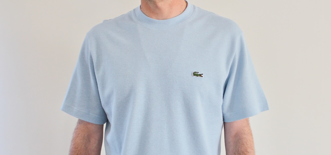 T-shirt Piqué épais coton lin Bleu Clair