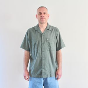 Gareth Shirt Velvet Green