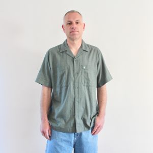 Gareth Shirt Velvet Green