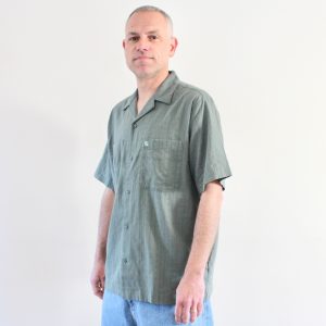 Gareth Shirt Velvet Green