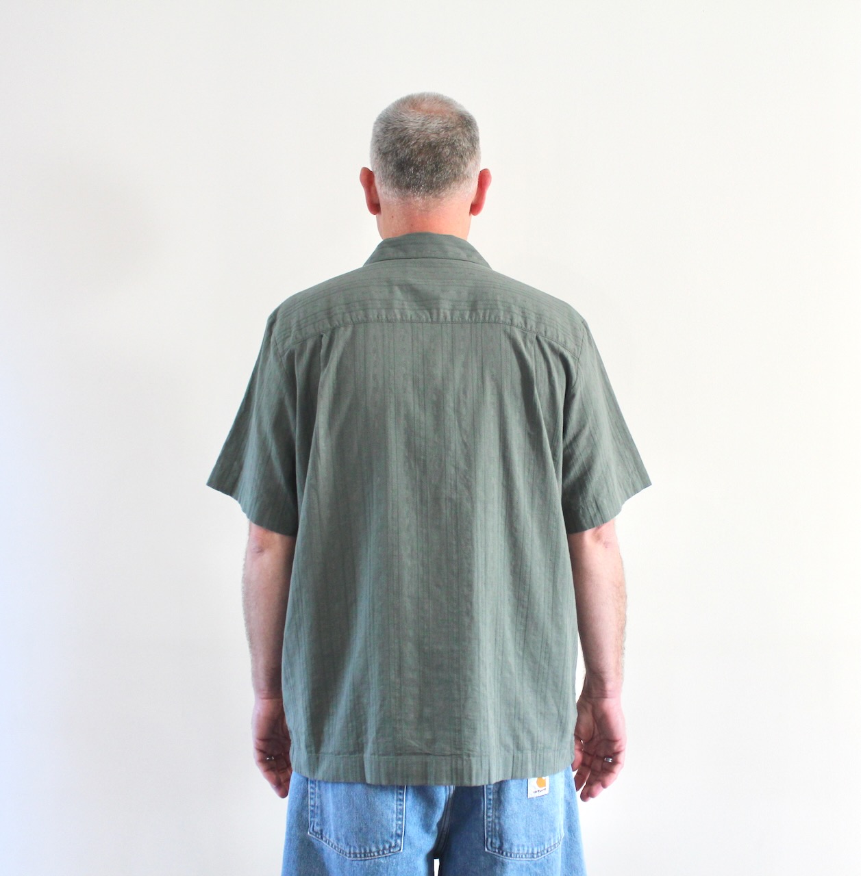 Gareth Shirt Velvet Green