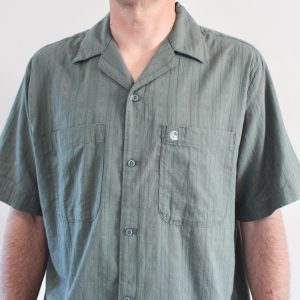 Gareth Shirt Velvet Green