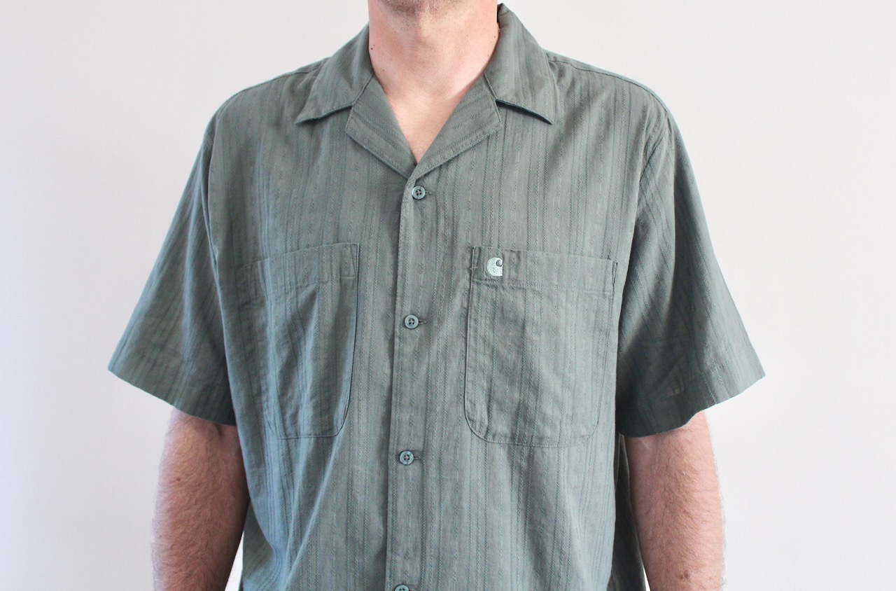 Gareth Shirt Velvet Green