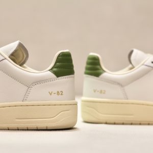 V-82 Grained Leather White Pierre Kiwi