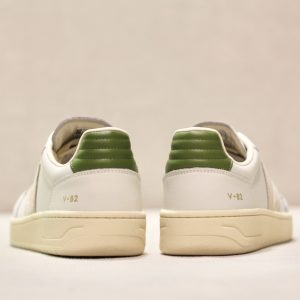 V-82 Grained Leather White Pierre Kiwi
