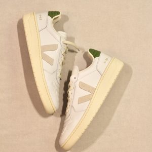 V-82 Grained Leather White Pierre Kiwi