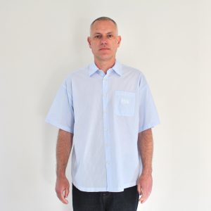 Eluabird Chemise à rayures bleu ciel