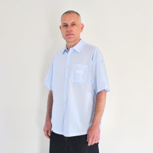 Eluabird Chemise à rayures bleu ciel