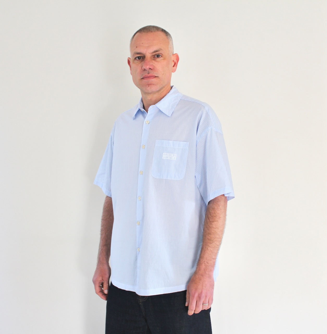 Eluabird Chemise à rayures bleu ciel