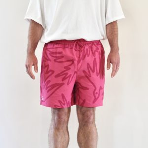 Birds Fly Free Swim Shorts purple pink