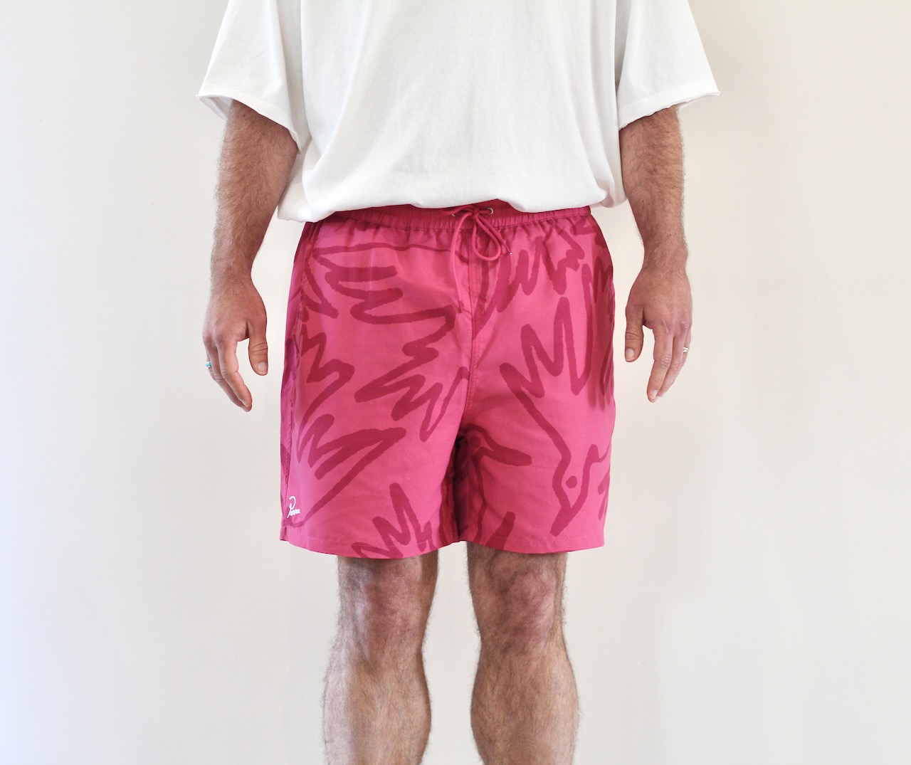 Birds Fly Free Swim Shorts purple pink