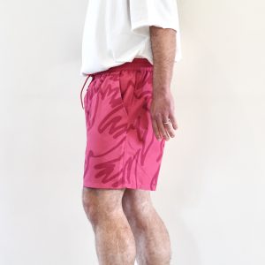 Birds Fly Free Swim Shorts purple pink