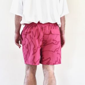 Birds Fly Free Swim Shorts purple pink