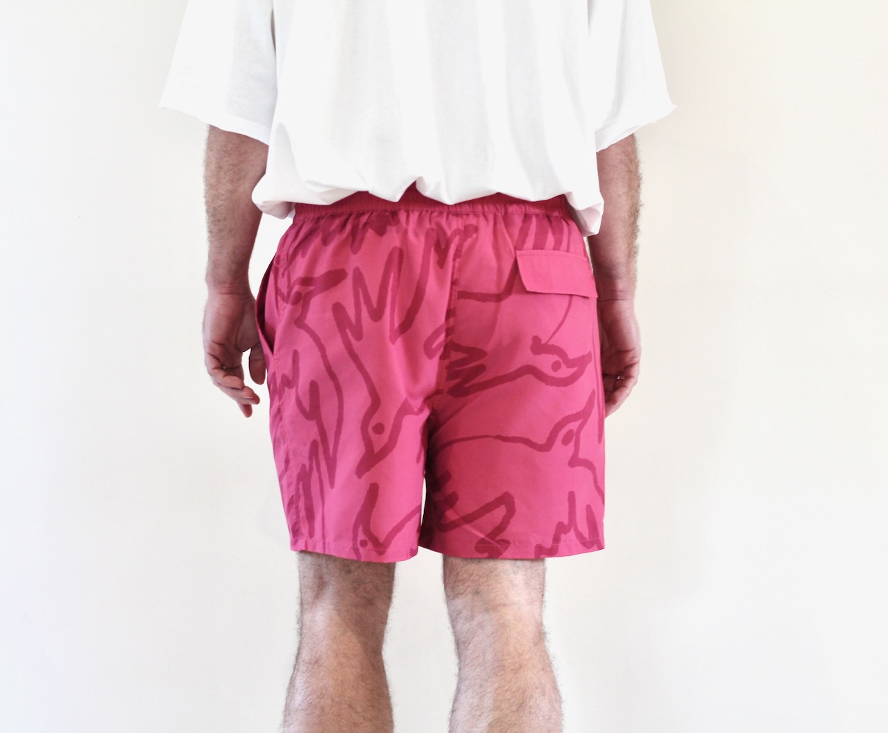 Birds Fly Free Swim Shorts purple pink