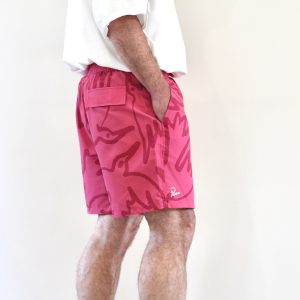 Birds Fly Free Swim Shorts purple pink