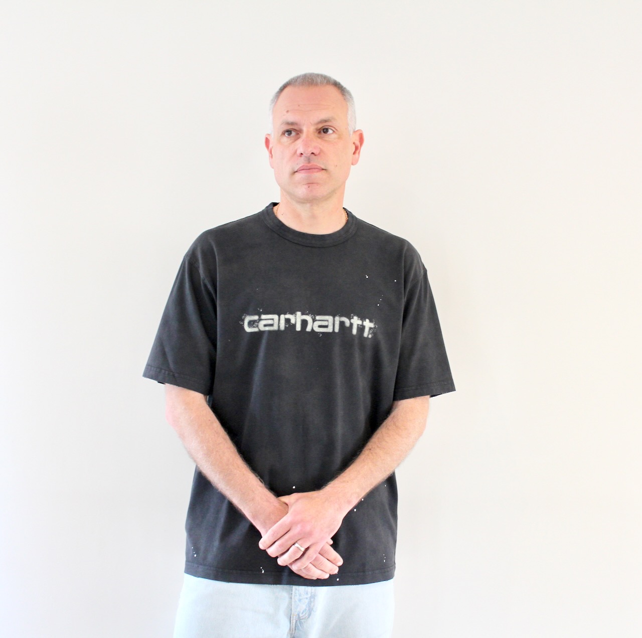 Painter T-shirt Black Destroy Wash Splatter