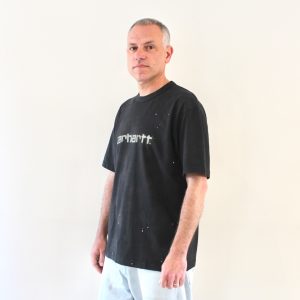 Painter T-shirt Black Destroy Wash Splatter