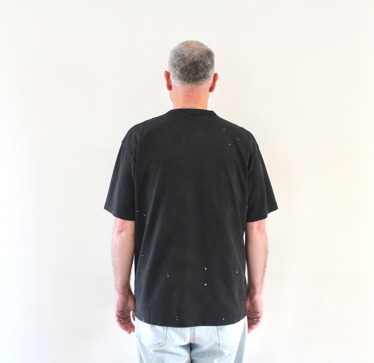 Painter T-shirt Black Destroy Wash Splatter