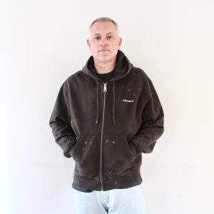 Hooded Painter Jacket Tobacco Destroy Wash Splatter