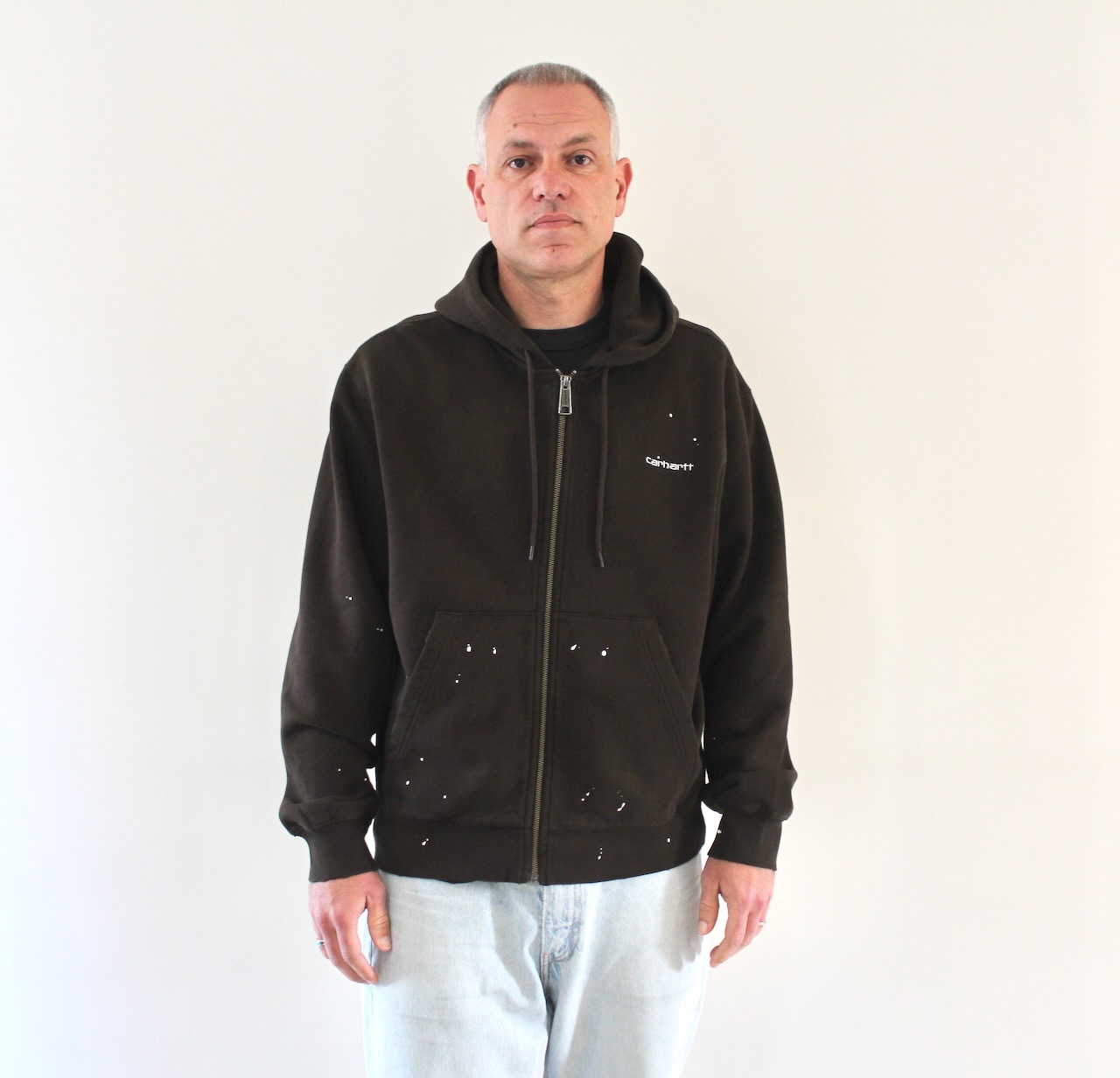Hooded Painter Jacket Tobacco Destroy Wash Splatter