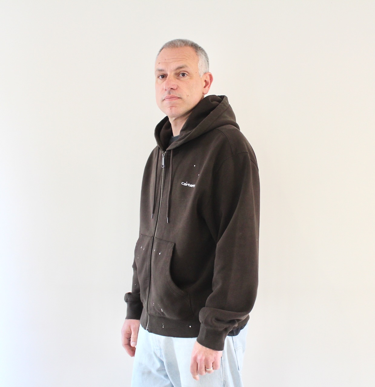 Hooded Painter Jacket Tobacco Destroy Wash Splatter