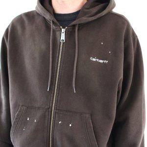 Hooded Painter Jacket Tobacco Destroy Wash Splatter
