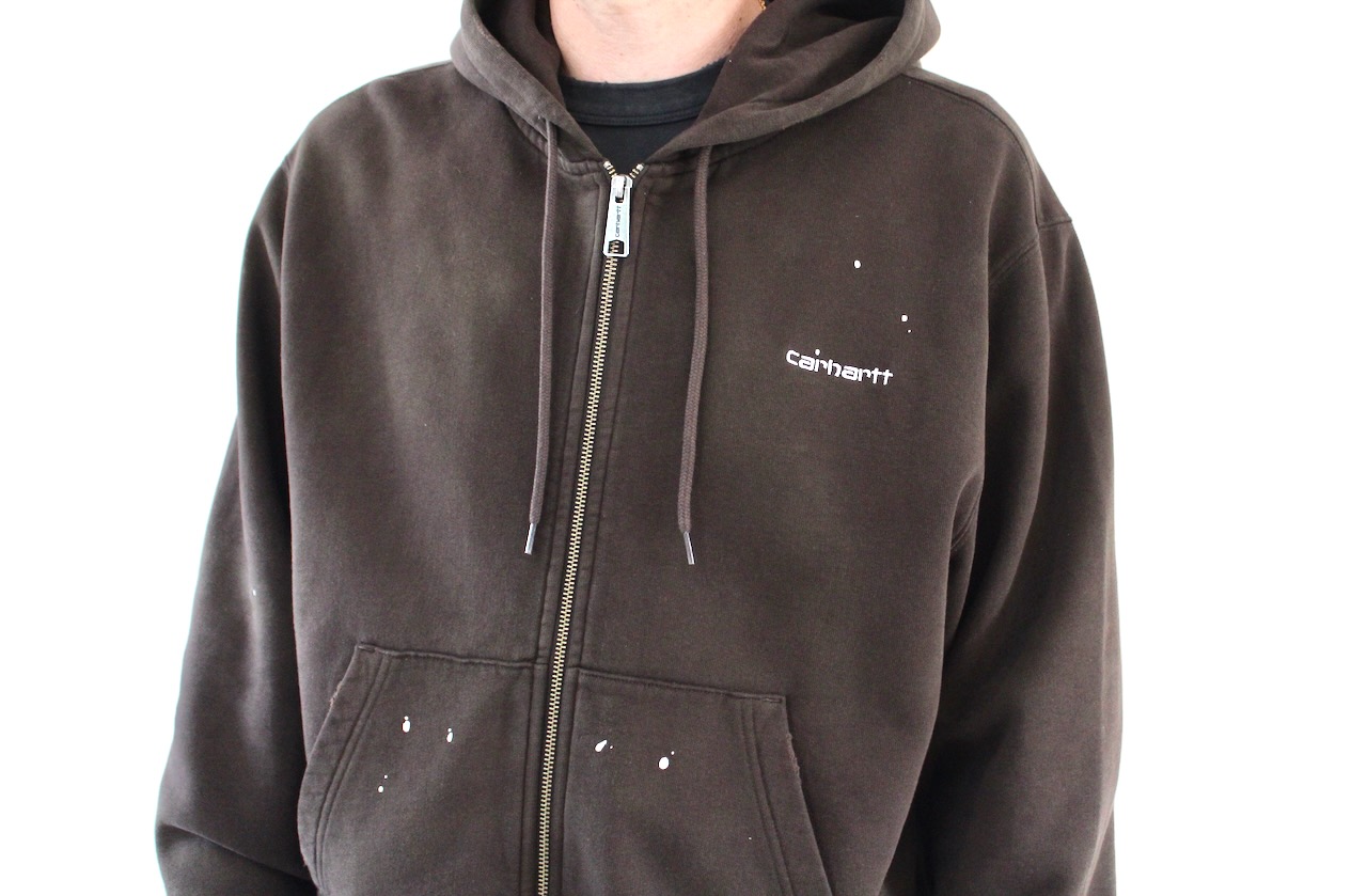 Hooded Painter Jacket Tobacco Destroy Wash Splatter
